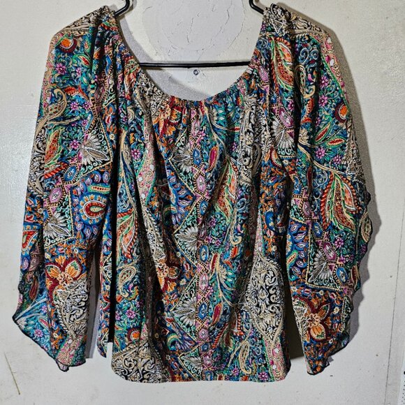 Floerns Women's Boho Off Shoulder 3/4 Bell Sleeve Summer Blouse Top - Picture 1 of 1